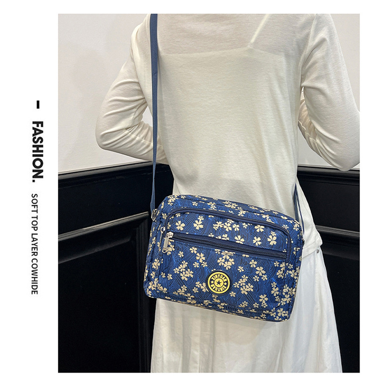 Printed Nylon Crossbody Bag, Floral, Plaid and Pattern Styles