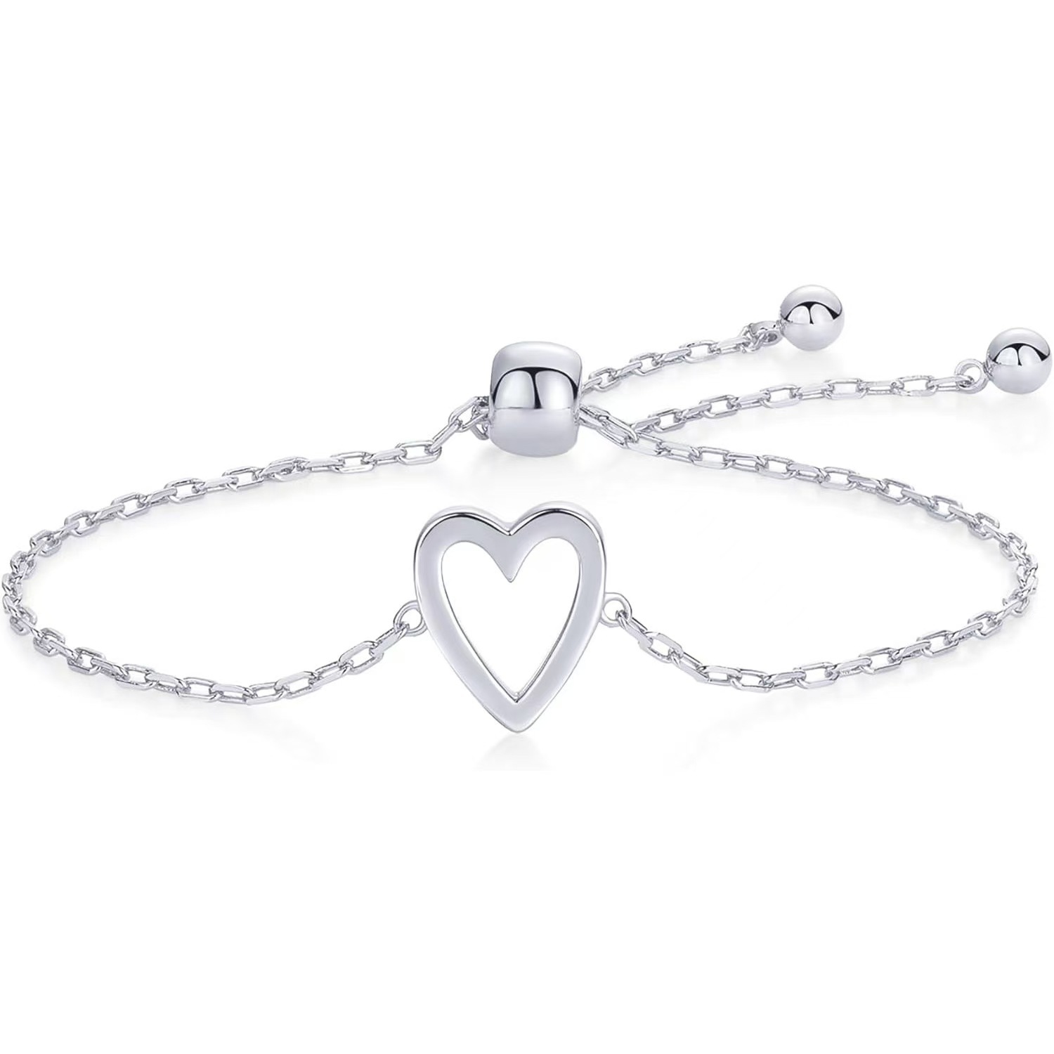 Peach Heart Minimalist Couple Bracelet