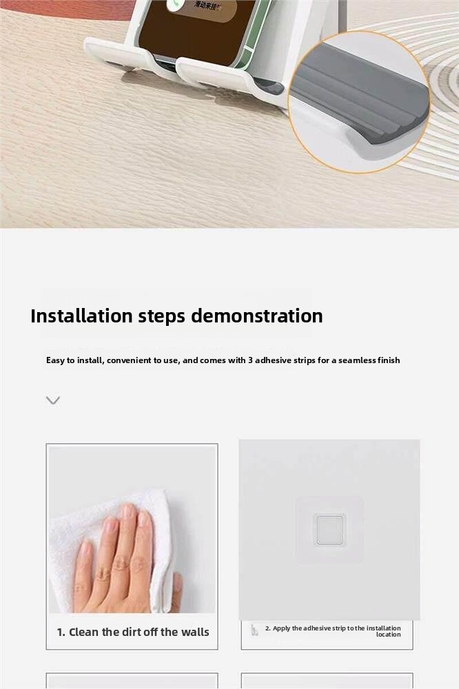 Wall-mounted mobile phone rack