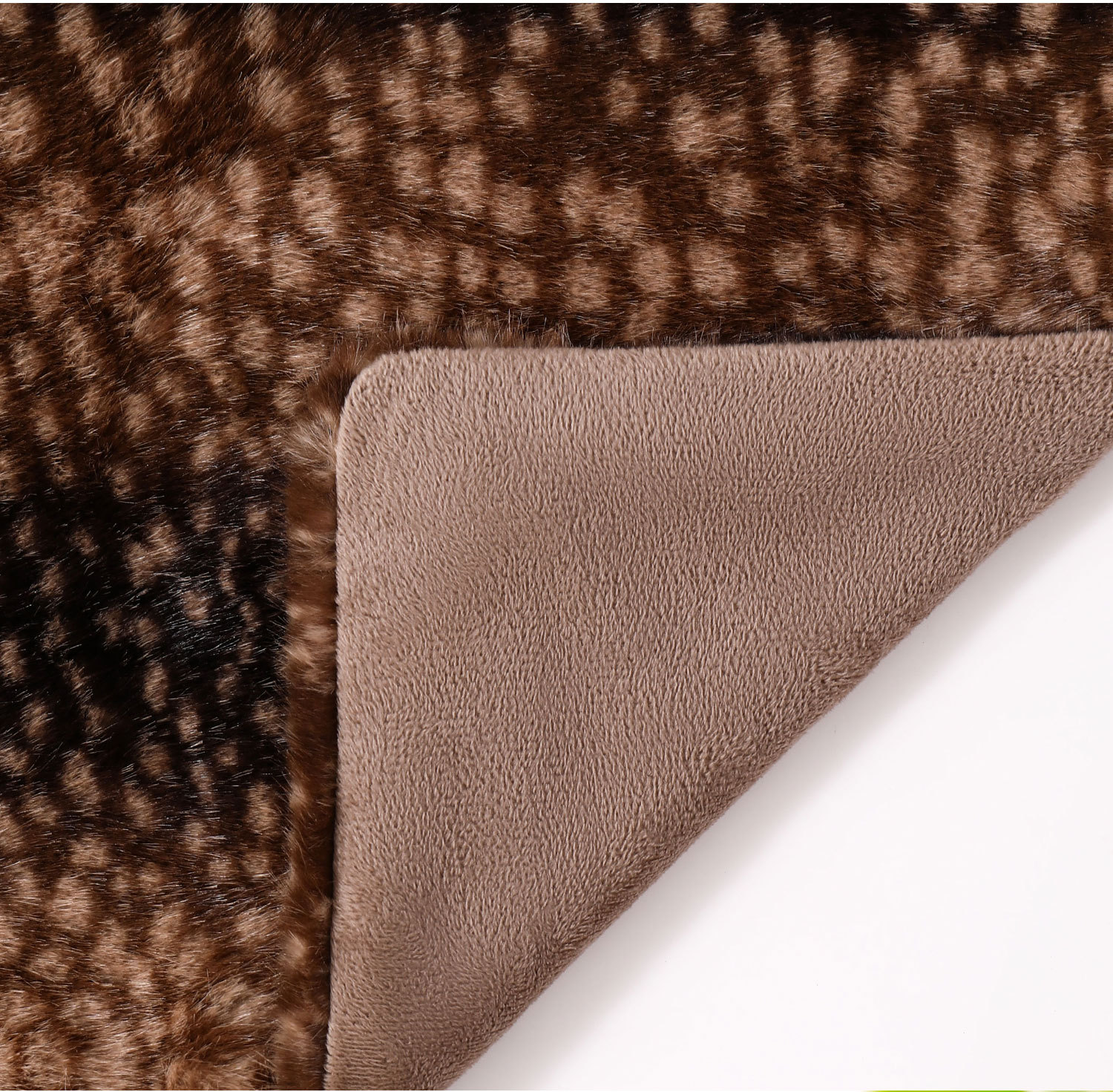 Mink Rabbit Fur Deer Pattern Double-Layer Plush Throw Blanket