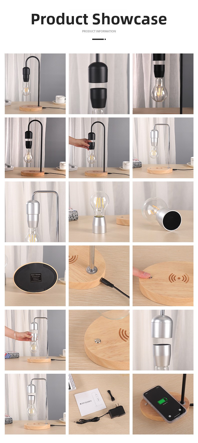 Magnetic Levitating LED Light Bulb Desk Lamp