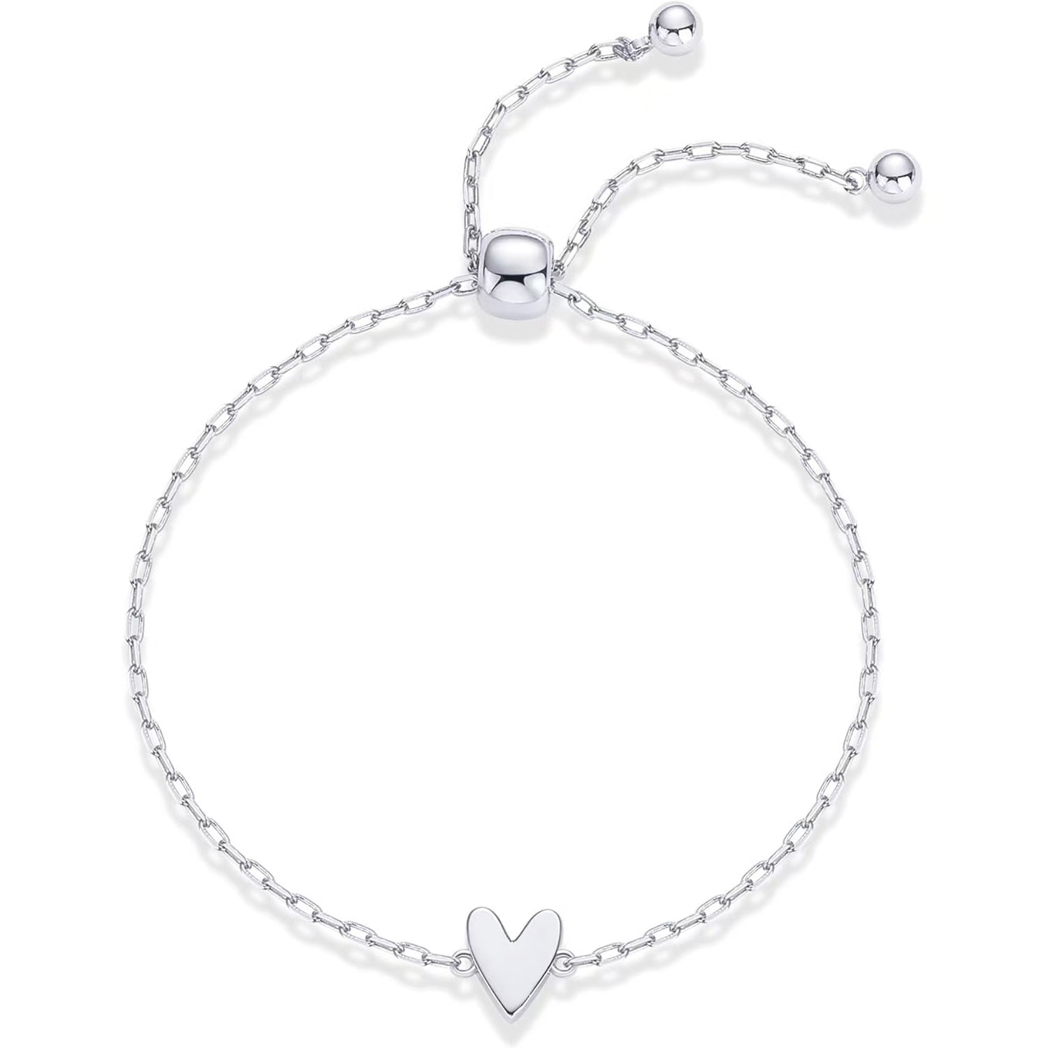 Peach Heart Minimalist Couple Bracelet