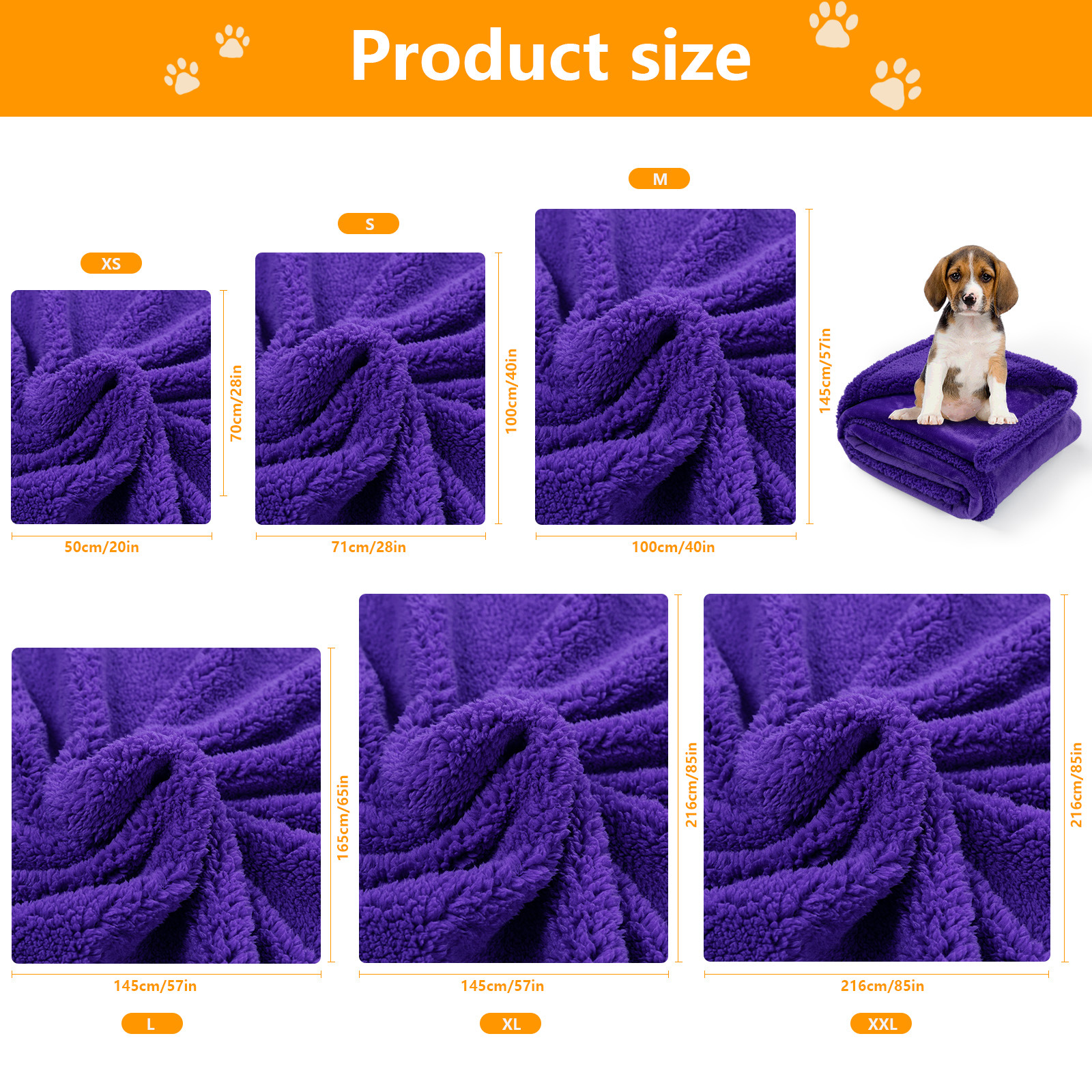Reversible Flannel and Sherpa Pet Blanket with Lining Layer