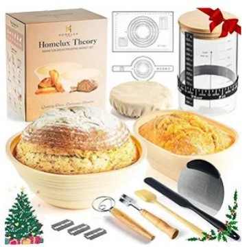 Silicone Bread Fermentation Basket Set, Household Baking Tools Including Scraper, Brush, Dough Beater, Fermentation Jar, Mold