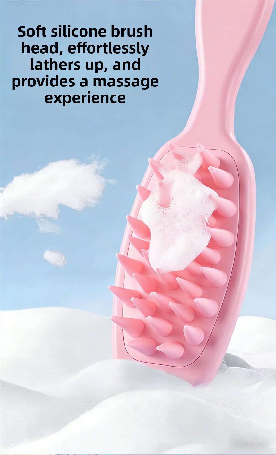 Long Handle Shampoo Scalp Brush and Comb with Soft Teeth