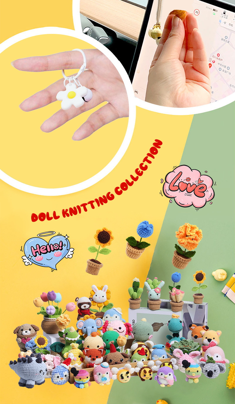 Crochet Material Package Animal English Instruction Video Handmade Doll DIY