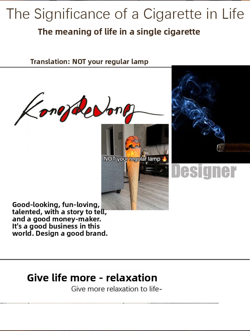 Creative simulation bonfire atmosphere table lamp