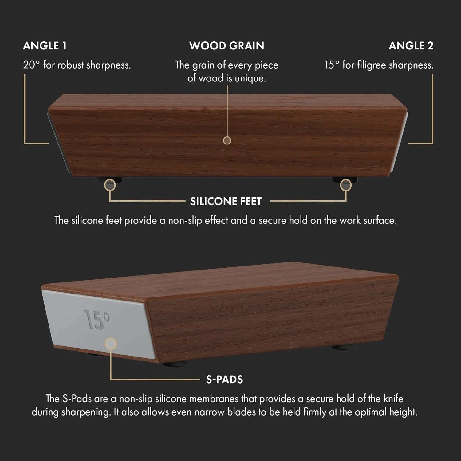 Diamond Knife Sharpener with Whetstone, Roller and Grit Options