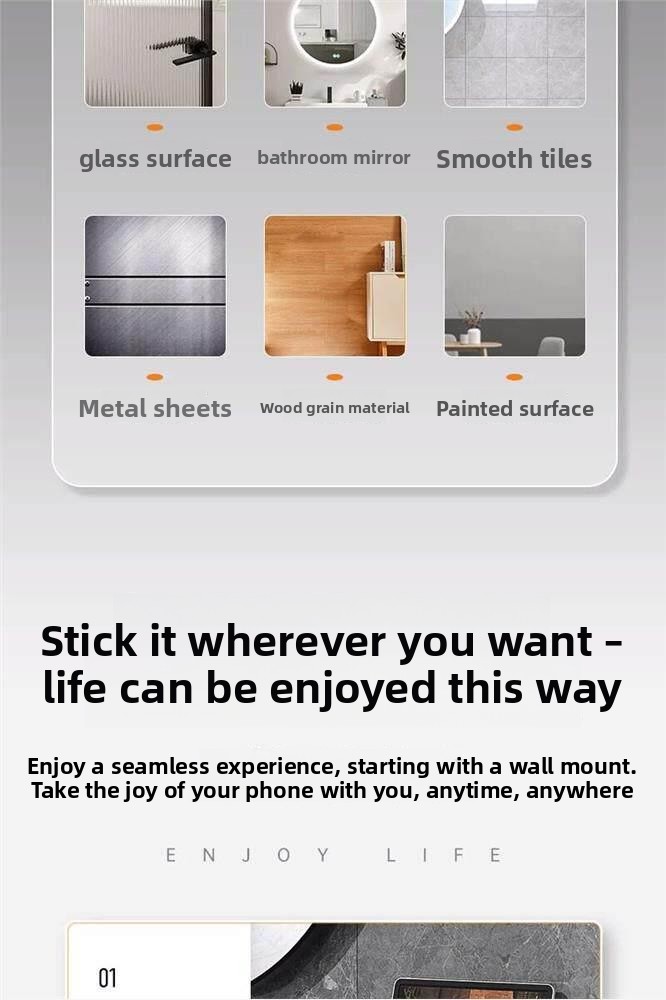 Wall-mounted mobile phone rack