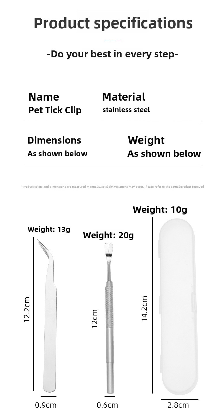 Stainless Steel Tick Removal Tool for Dogs and Cats
