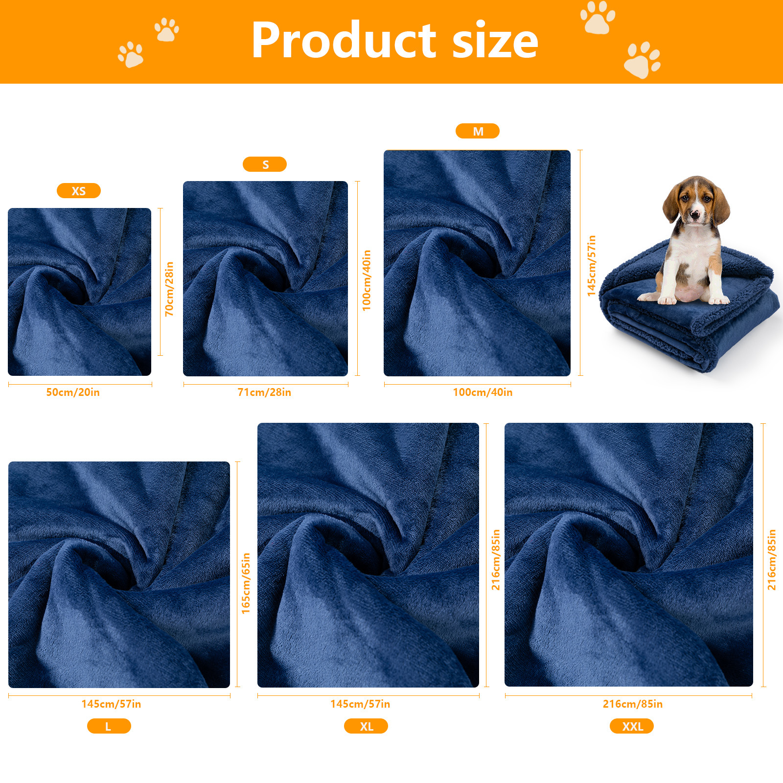 Reversible Flannel and Sherpa Pet Blanket with Lining Layer