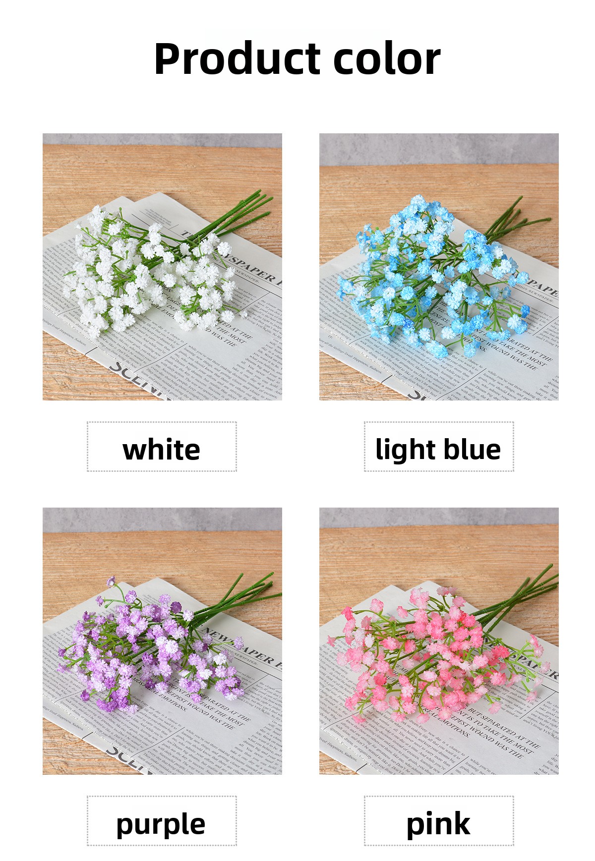 Artificial Baby's Breath Single Stem, 28 cm or 37 cm