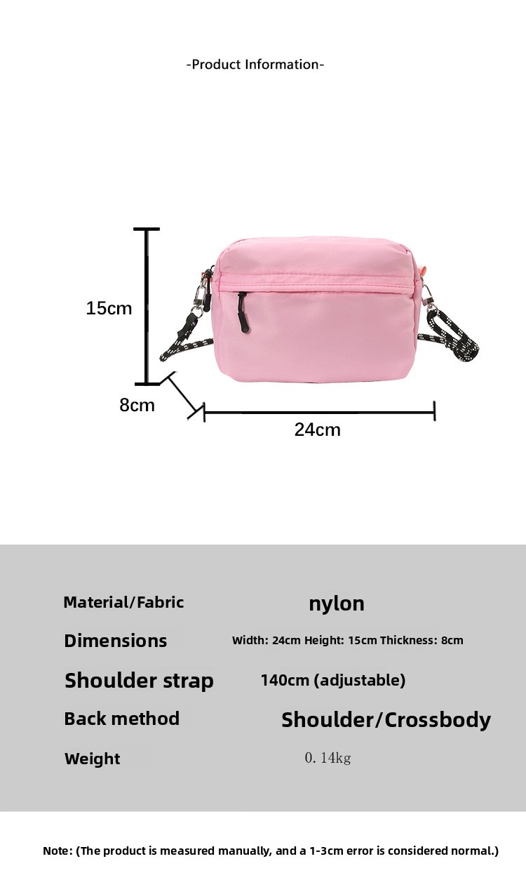 Women's Lightweight Nylon Mini Square Crossbody Camera Bag