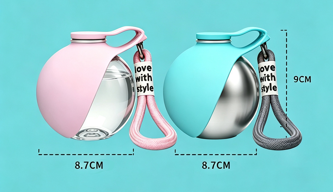 Foldable Portable Pet Water Bottle 285ml Large Capacity Outdoor Dog Cat Drinking Cup