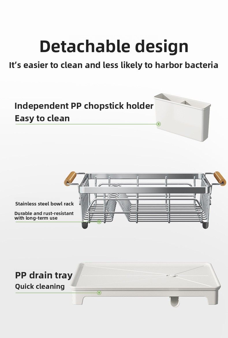 Stainless steel dish and bowl storage rack