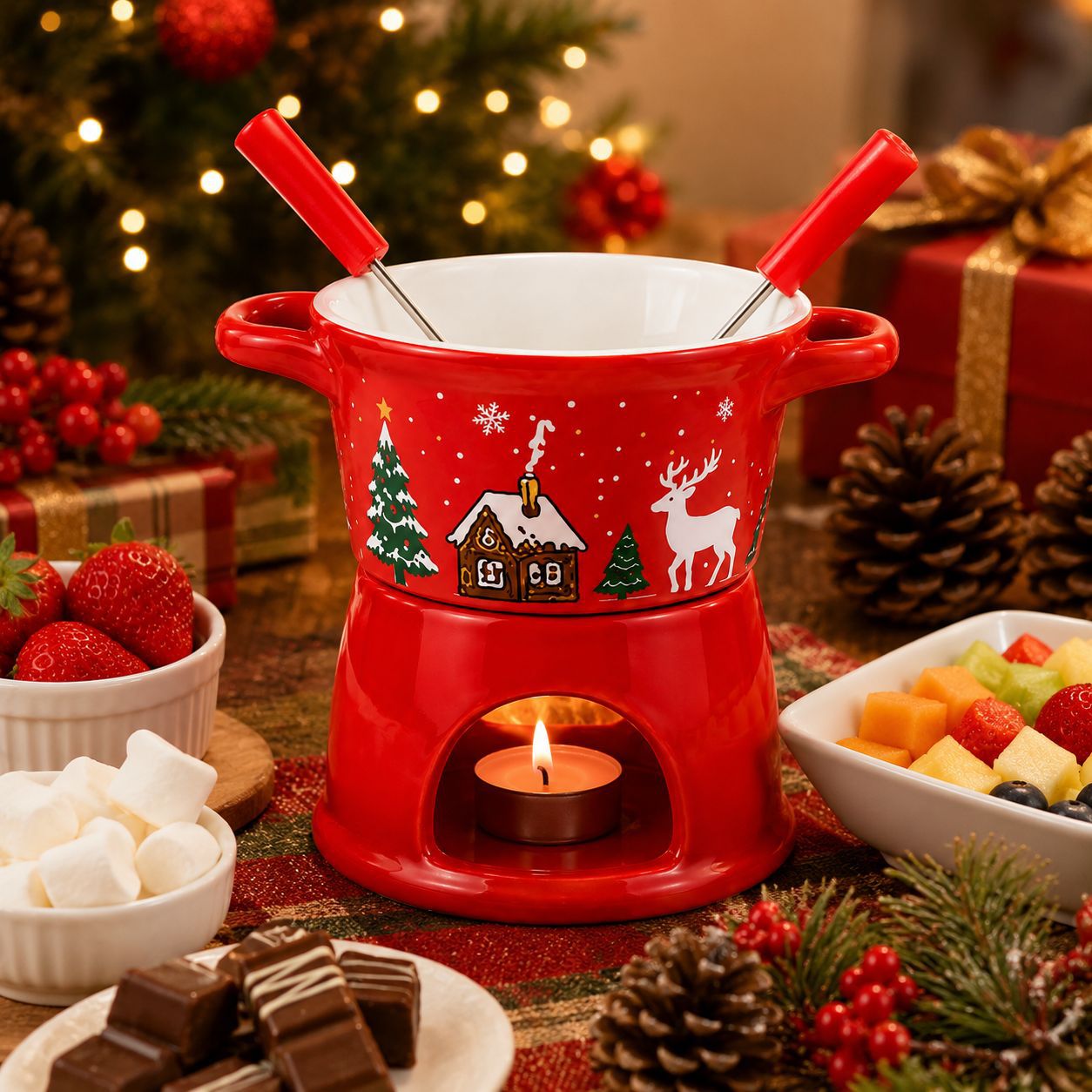 Ceramic T-Shape Fondue Cup