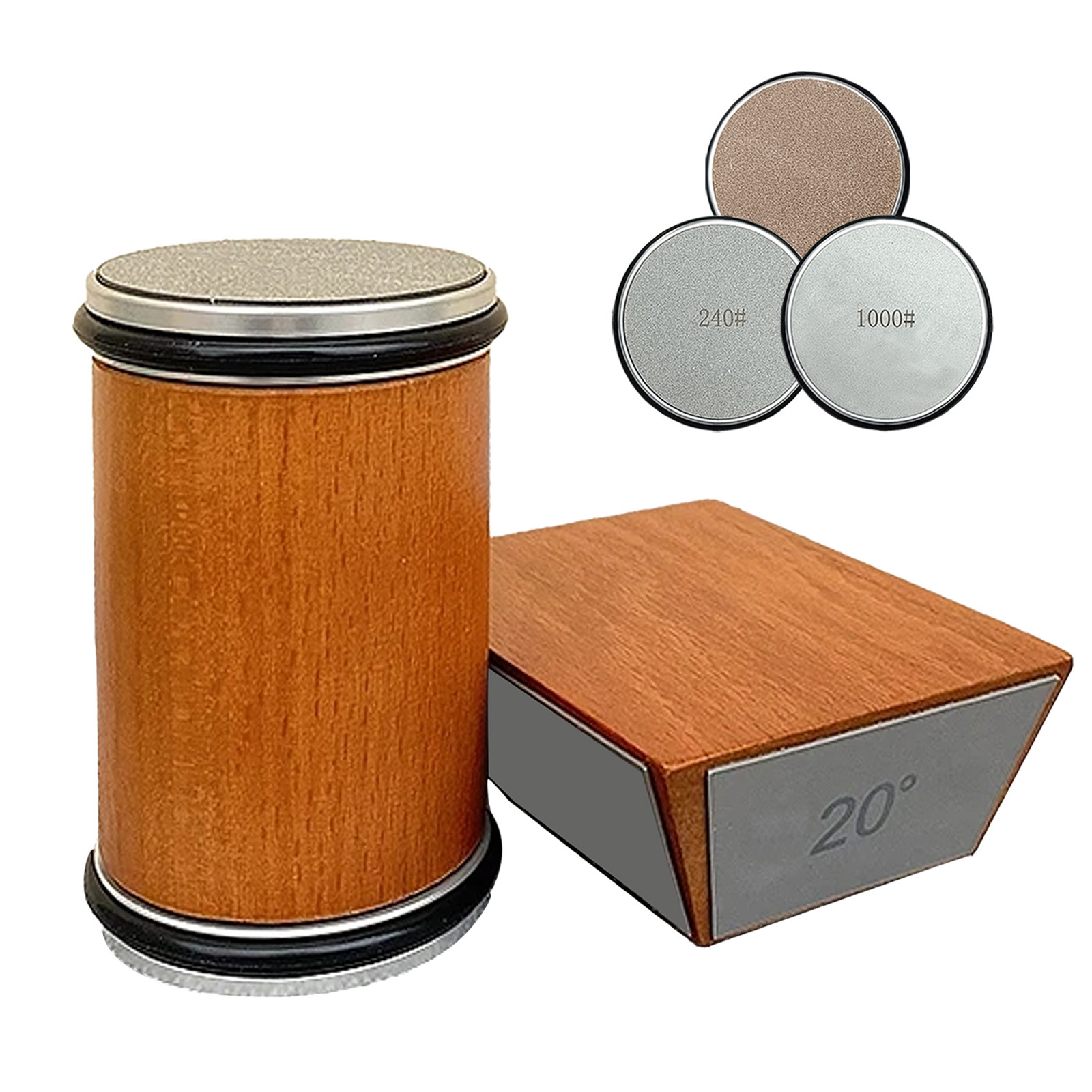 Diamond Knife Sharpener with Whetstone, Roller and Grit Options