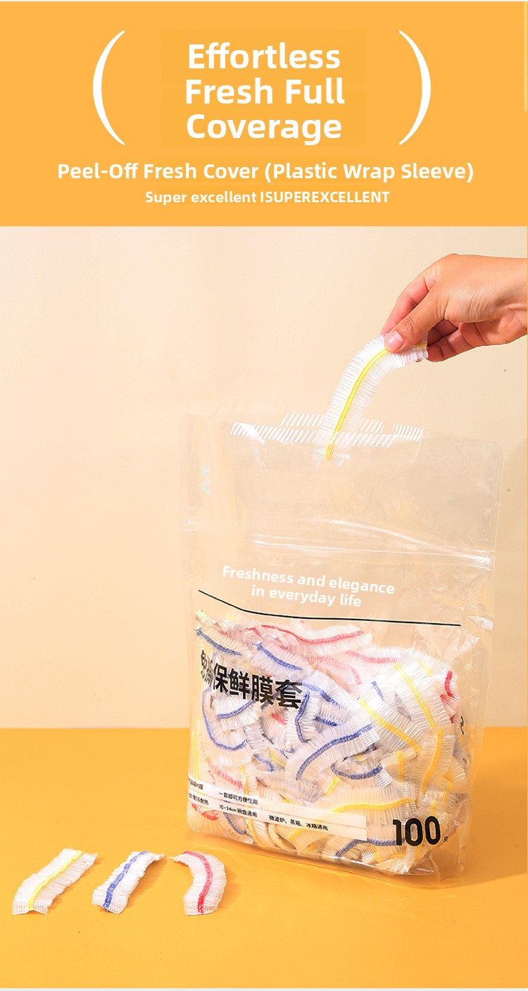 Disposable Food-Grade Plastic Refrigerator Storage Bag Covers for Bowls