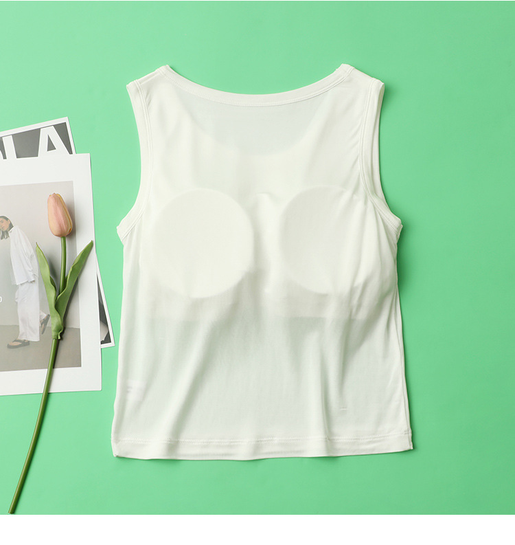 Mulberry Silk Camisole with Built-In Detachable Bra Pads