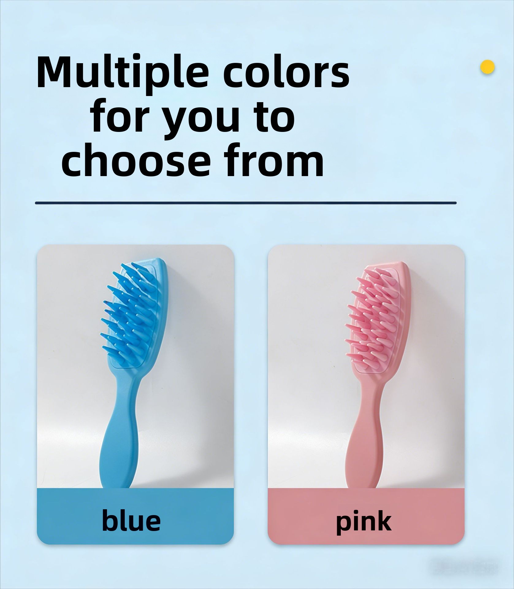 Long Handle Shampoo Scalp Brush and Comb with Soft Teeth