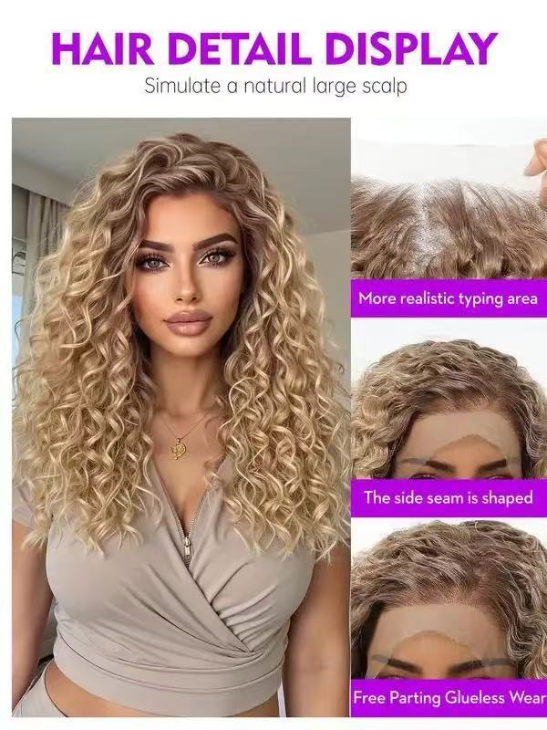 13x4 Lace Front Long Curly Wig, Middle Part, 20 to 40 Inch
