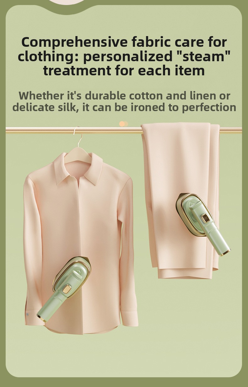 2-in-1 Foldable Handheld Garment Steamer and Iron, Portable Mini Travel Steamer