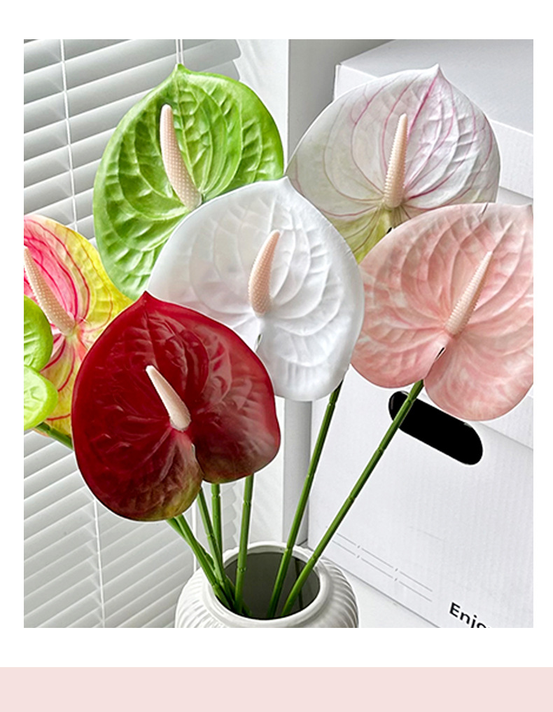 3D Printed Realistic Flaming Crane Artificial Flower Single Branch