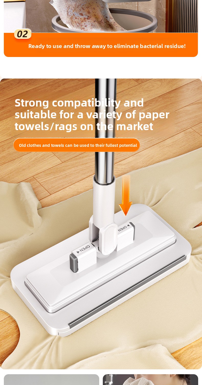 Automatic flat plate lazy mop