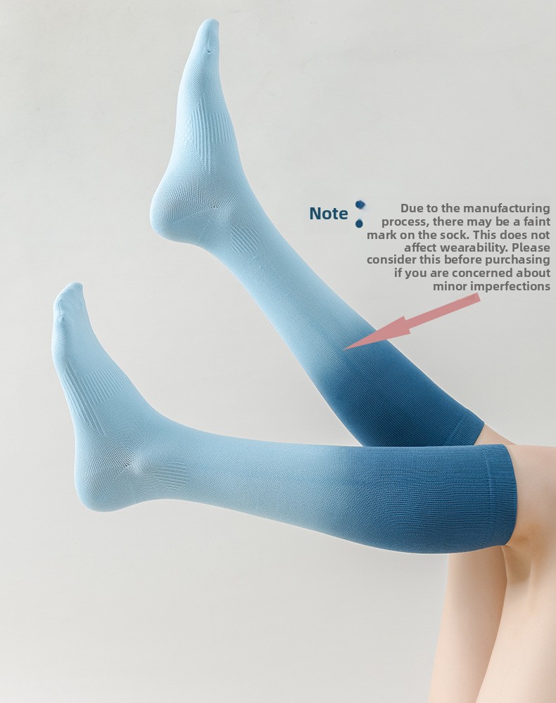 Gradient Color Athletic Socks, Breathable Nylon Blend