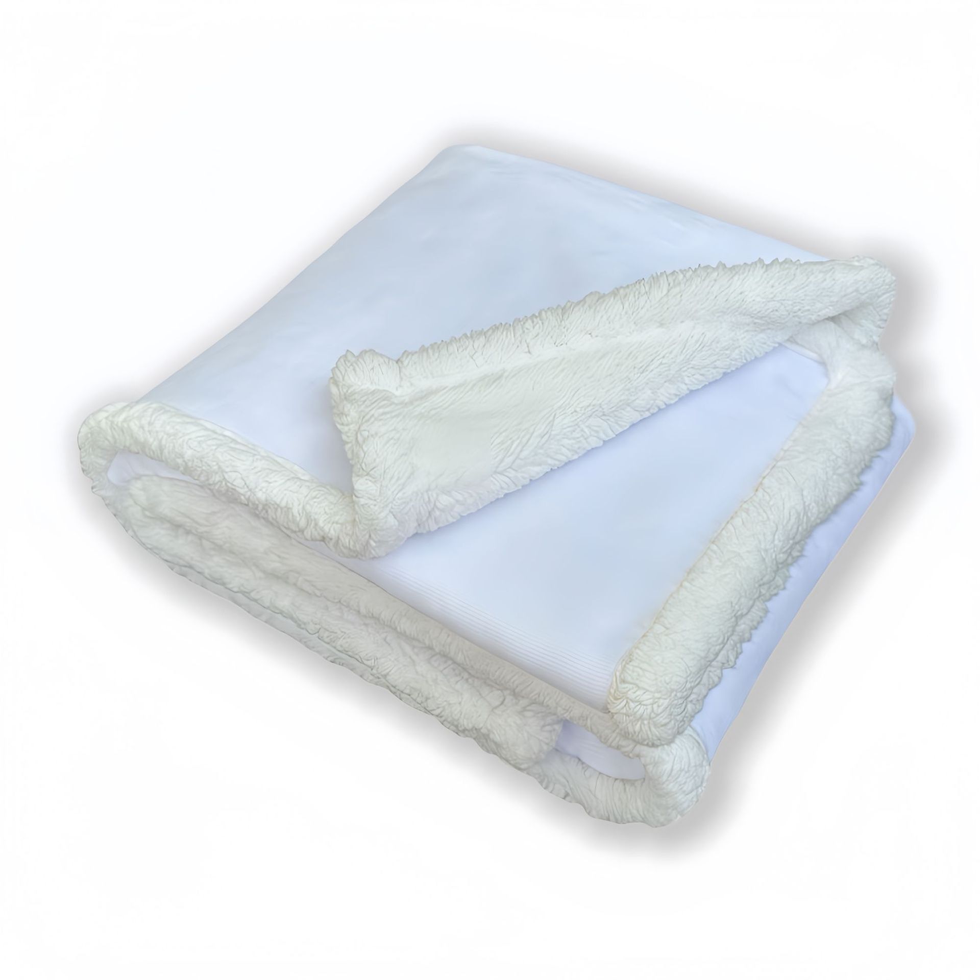 Reversible Flannel and Sherpa Pet Blanket with Lining Layer