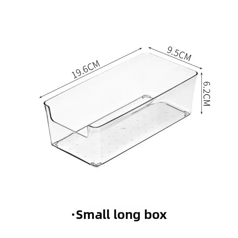 Small Clear Open-Top Desktop Storage Box