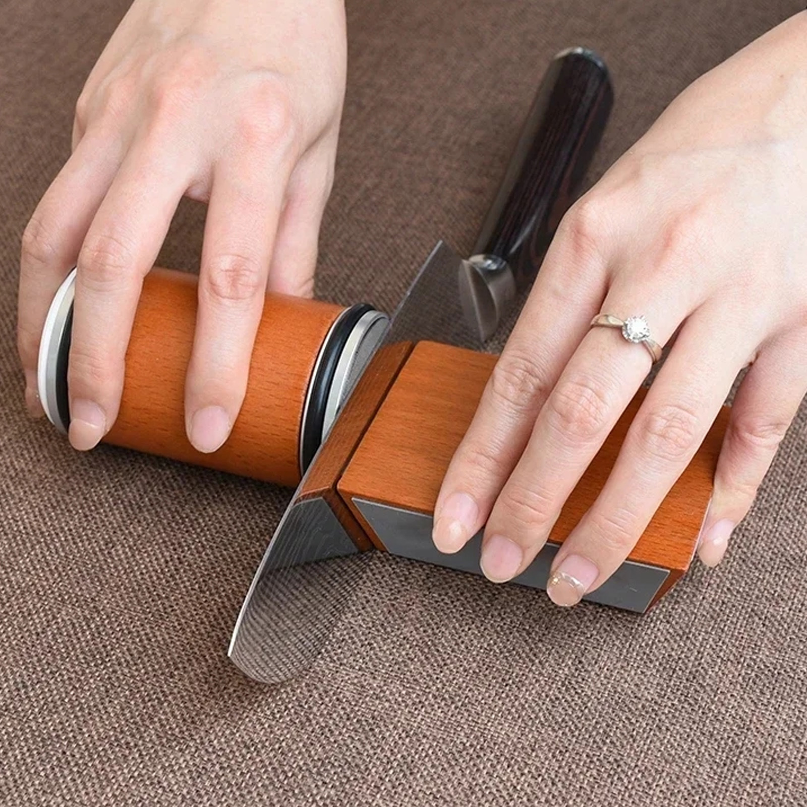 Diamond Knife Sharpener with Whetstone, Roller and Grit Options