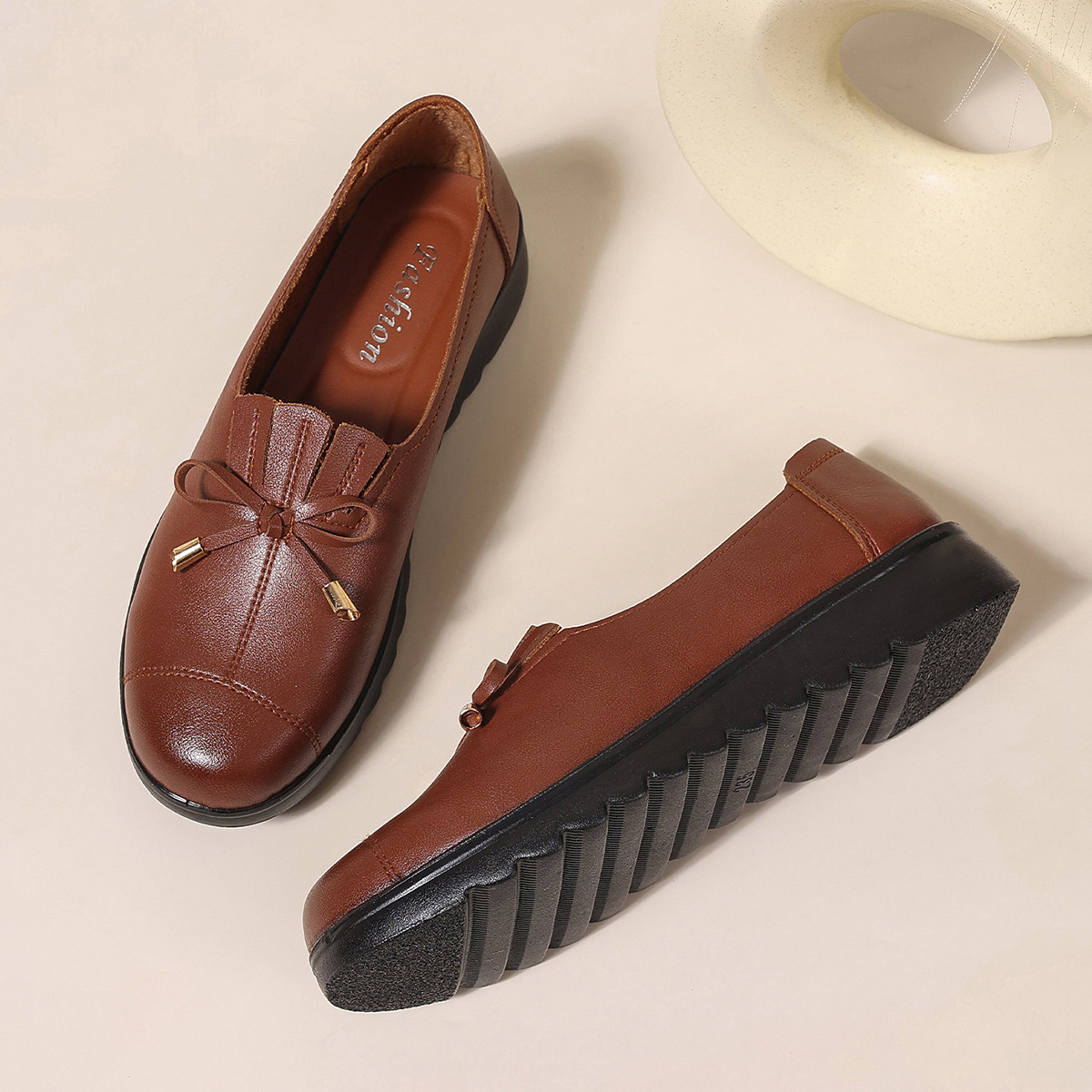 Women's Casual Microfiber Flat Slip-On Walking Shoes