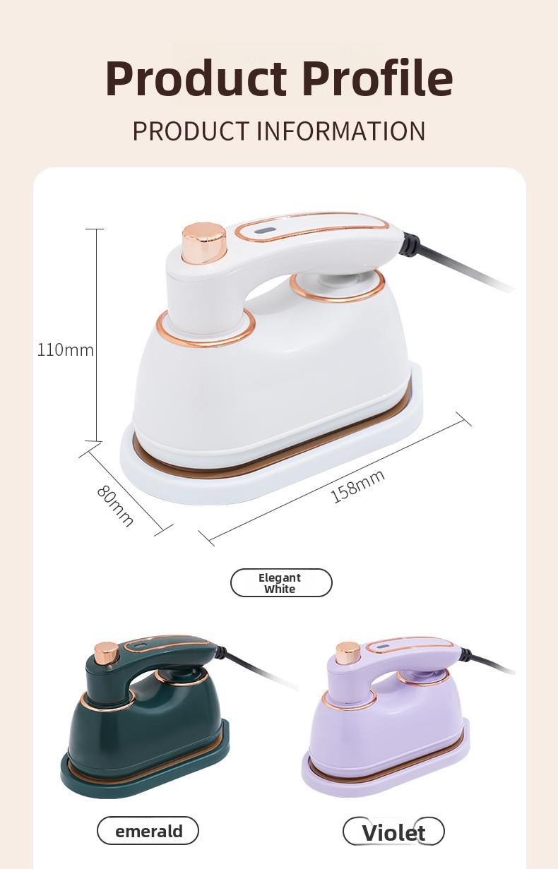 2-in-1 Foldable Handheld Garment Steamer and Iron, Portable Mini Travel Steamer