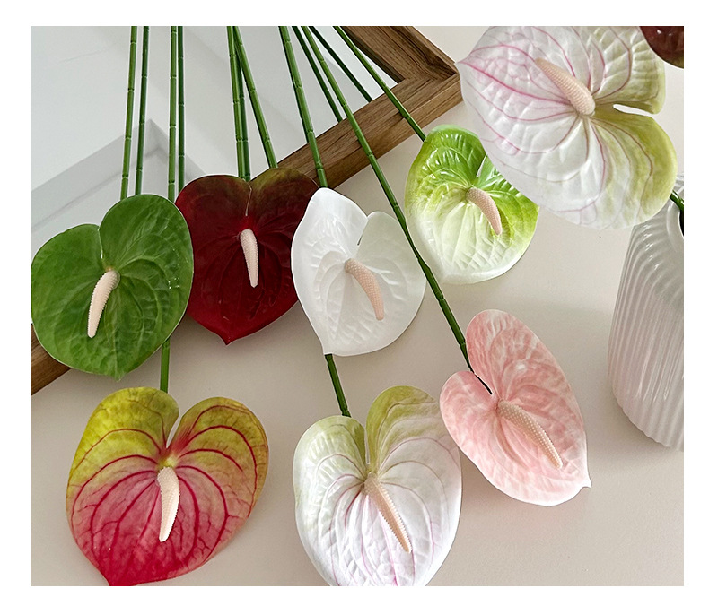 3D Printed Realistic Flaming Crane Artificial Flower Single Branch