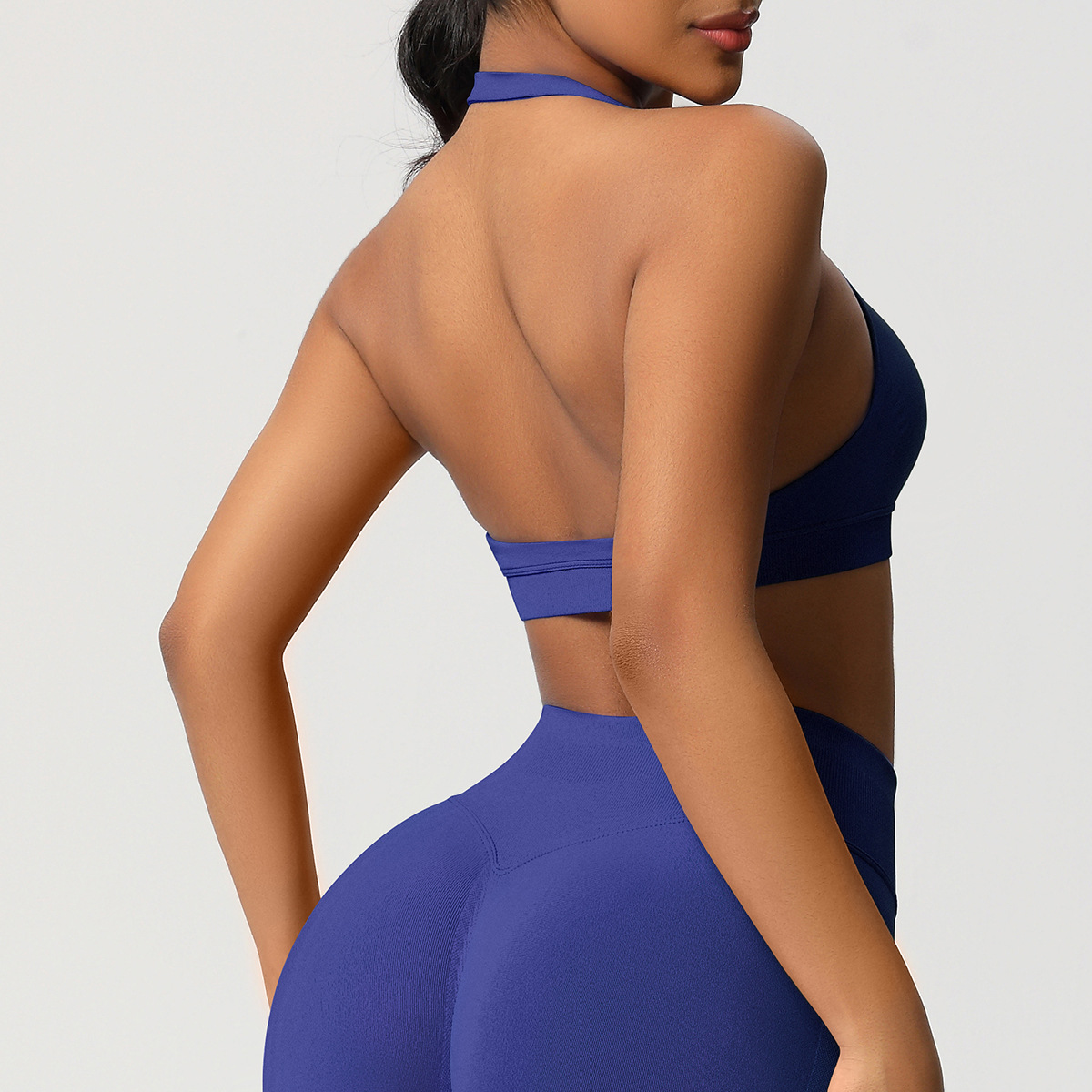 Women's Seamless Bandeau Sports Bra and Leggings Set