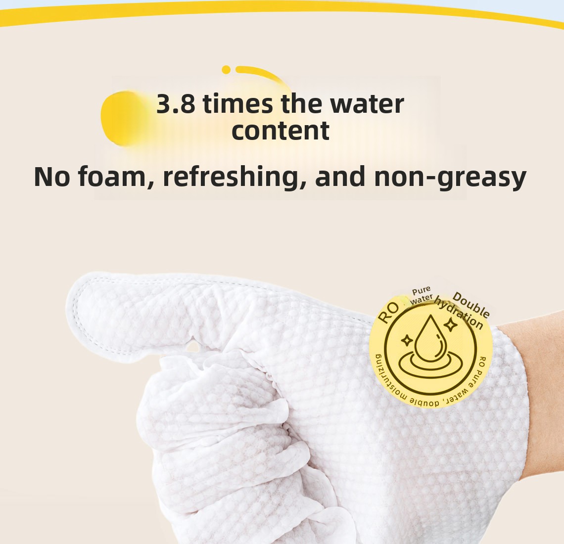 50-Piece Pet Waterless Deodorizing Bathing Gloves
