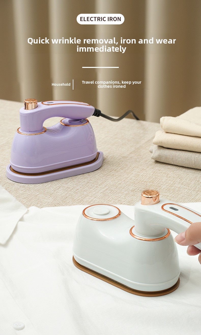 2-in-1 Foldable Handheld Garment Steamer and Iron, Portable Mini Travel Steamer