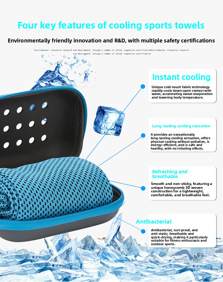 Quick-drying cooling sports towel