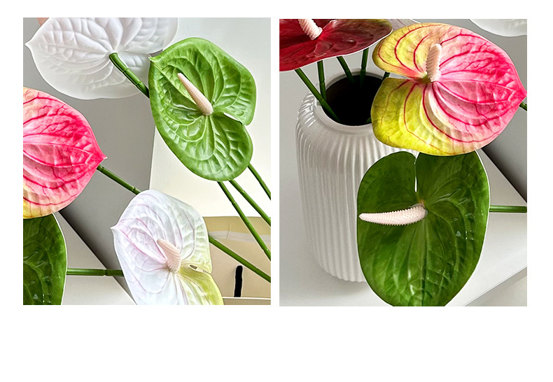 3D Printed Realistic Flaming Crane Artificial Flower Single Branch
