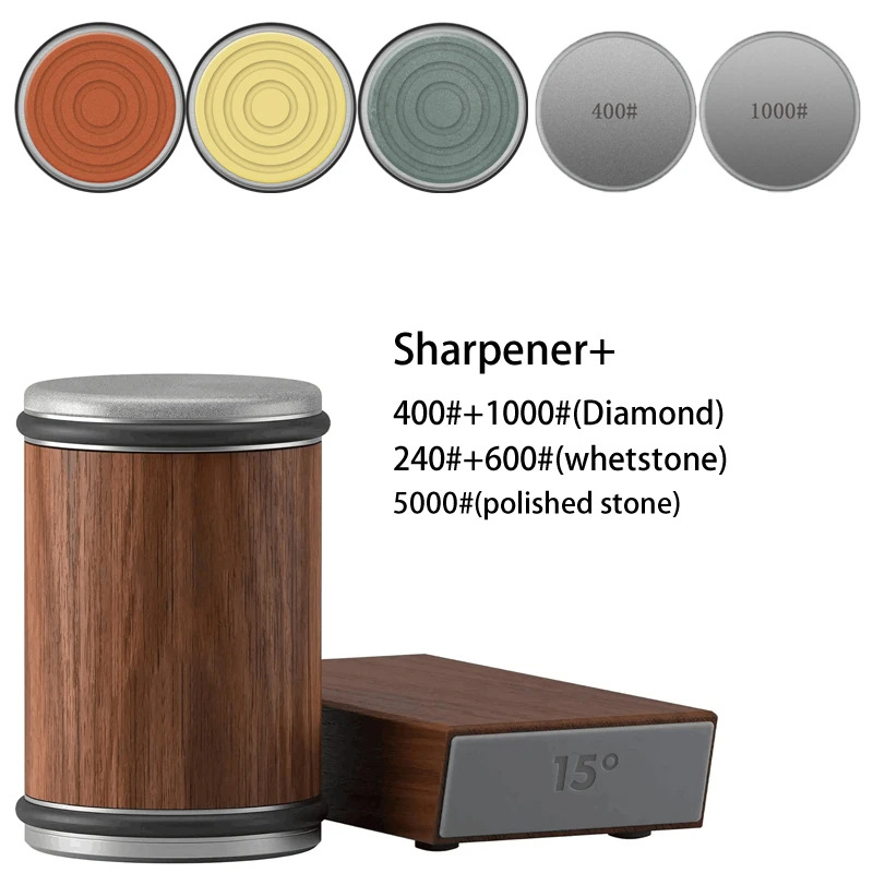 Diamond Knife Sharpener with Whetstone, Roller and Grit Options