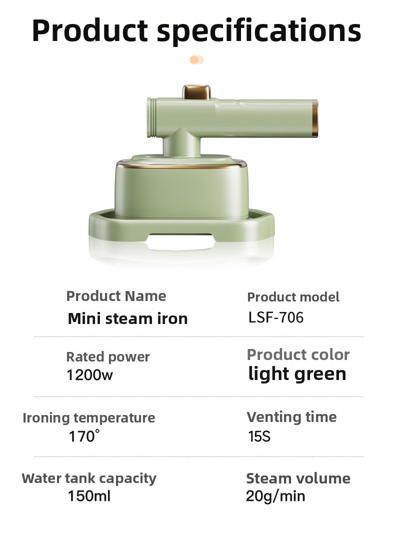 2-in-1 Foldable Handheld Garment Steamer and Iron, Portable Mini Travel Steamer