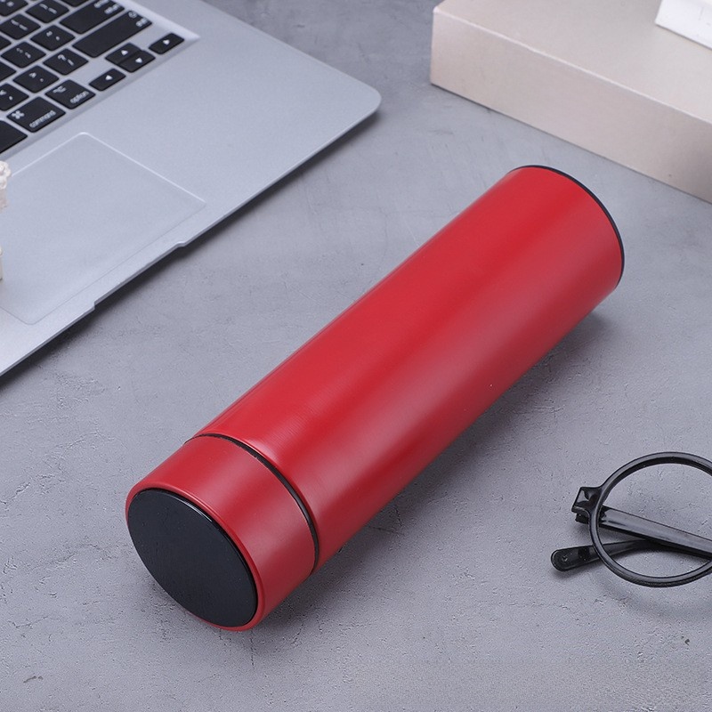 500ml Insulated Tea Bottle with LED Temperature Display Lid and Strainer