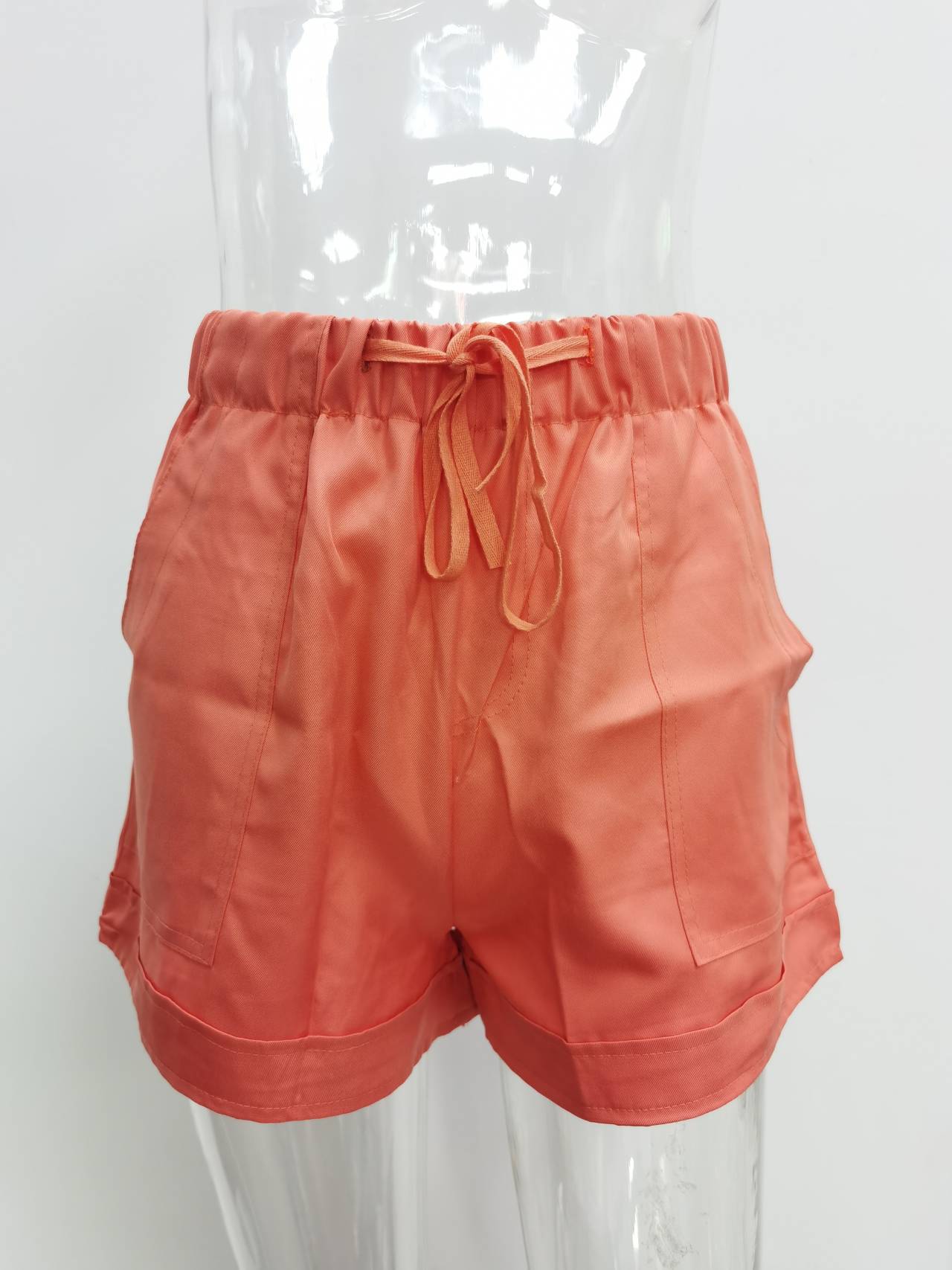 Women's High Waist Drawstring Wide Leg Woven Shorts