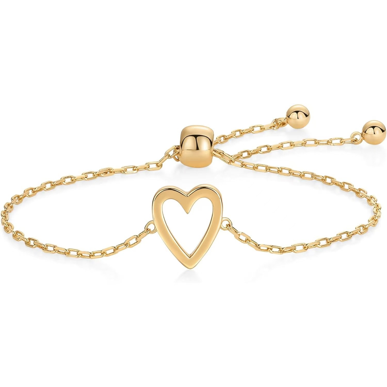 Peach Heart Minimalist Couple Bracelet