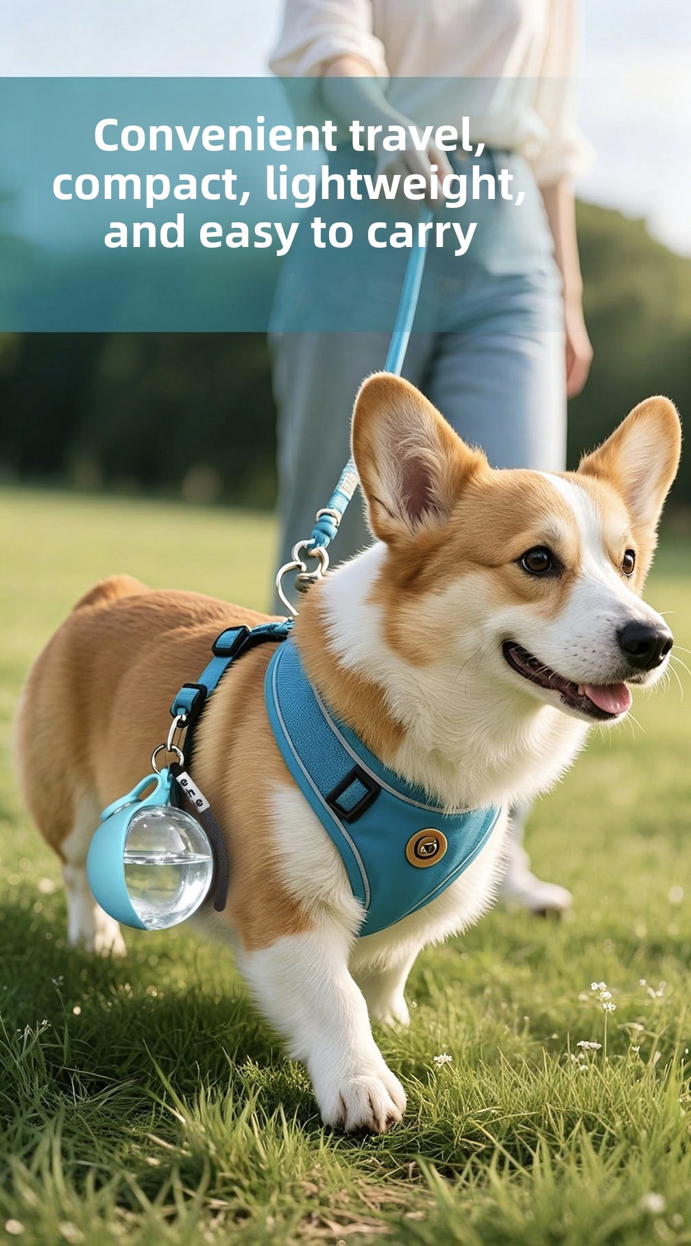 Foldable Portable Pet Water Bottle 285ml Large Capacity Outdoor Dog Cat Drinking Cup