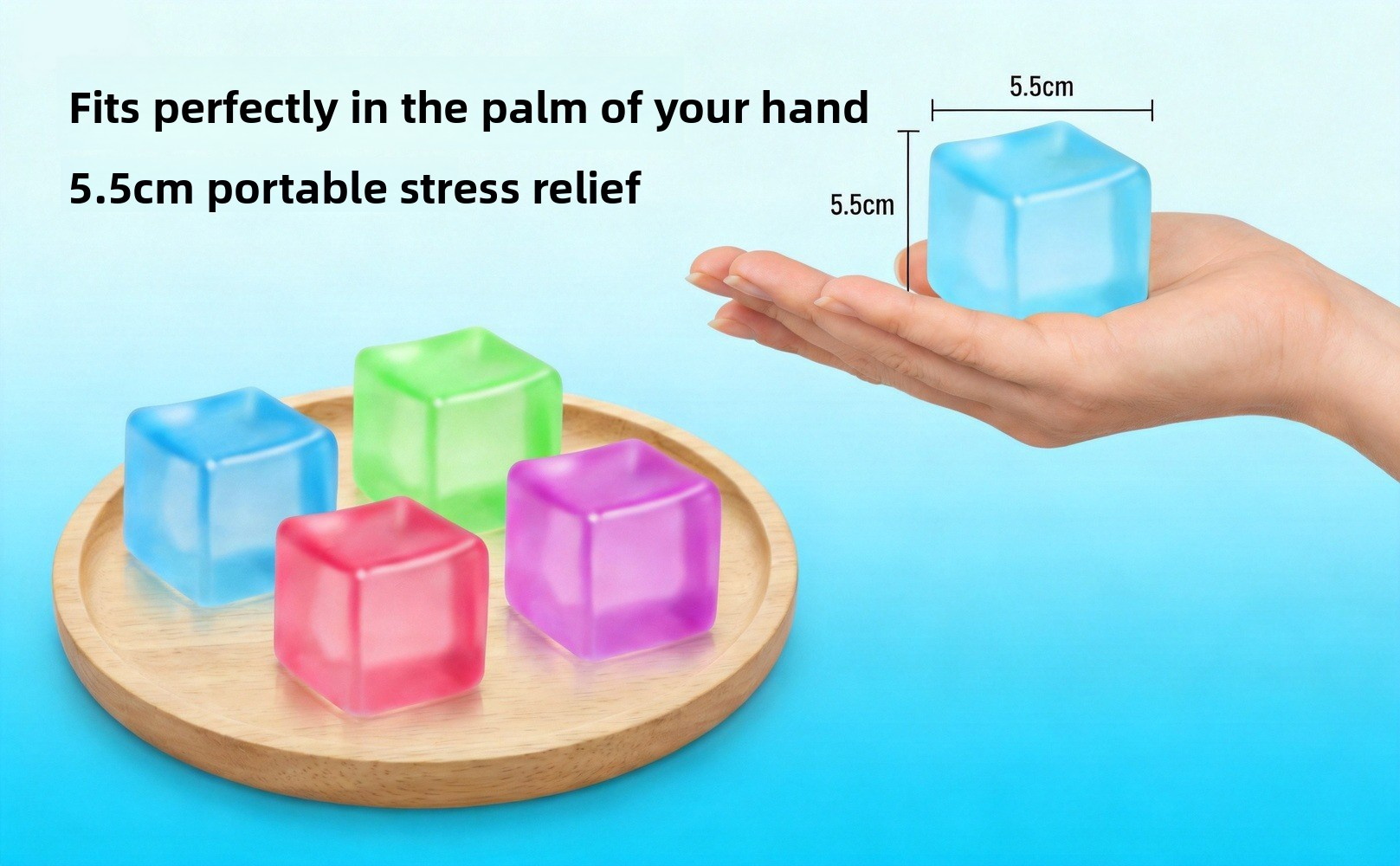 Ice cube pinch music decompression toy