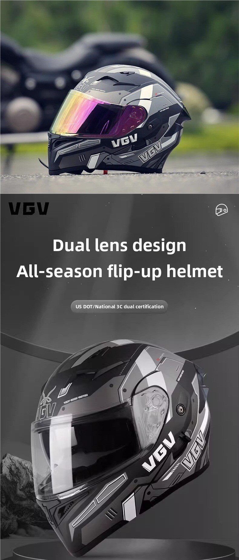 All-Season Universal Motorbike Safety Helmet
