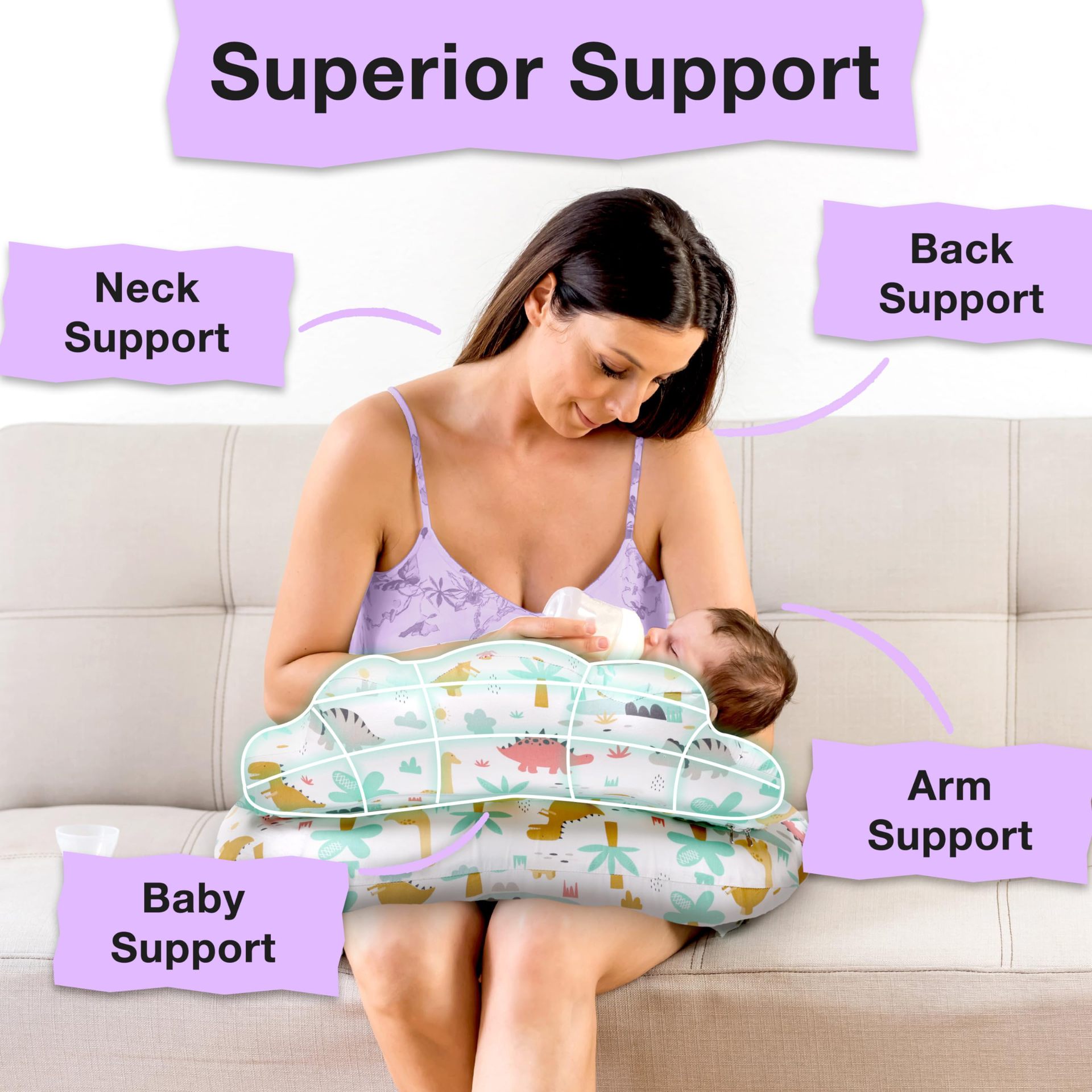 Multifunctional Detachable U-Shape Maternity and Nursing Pillow