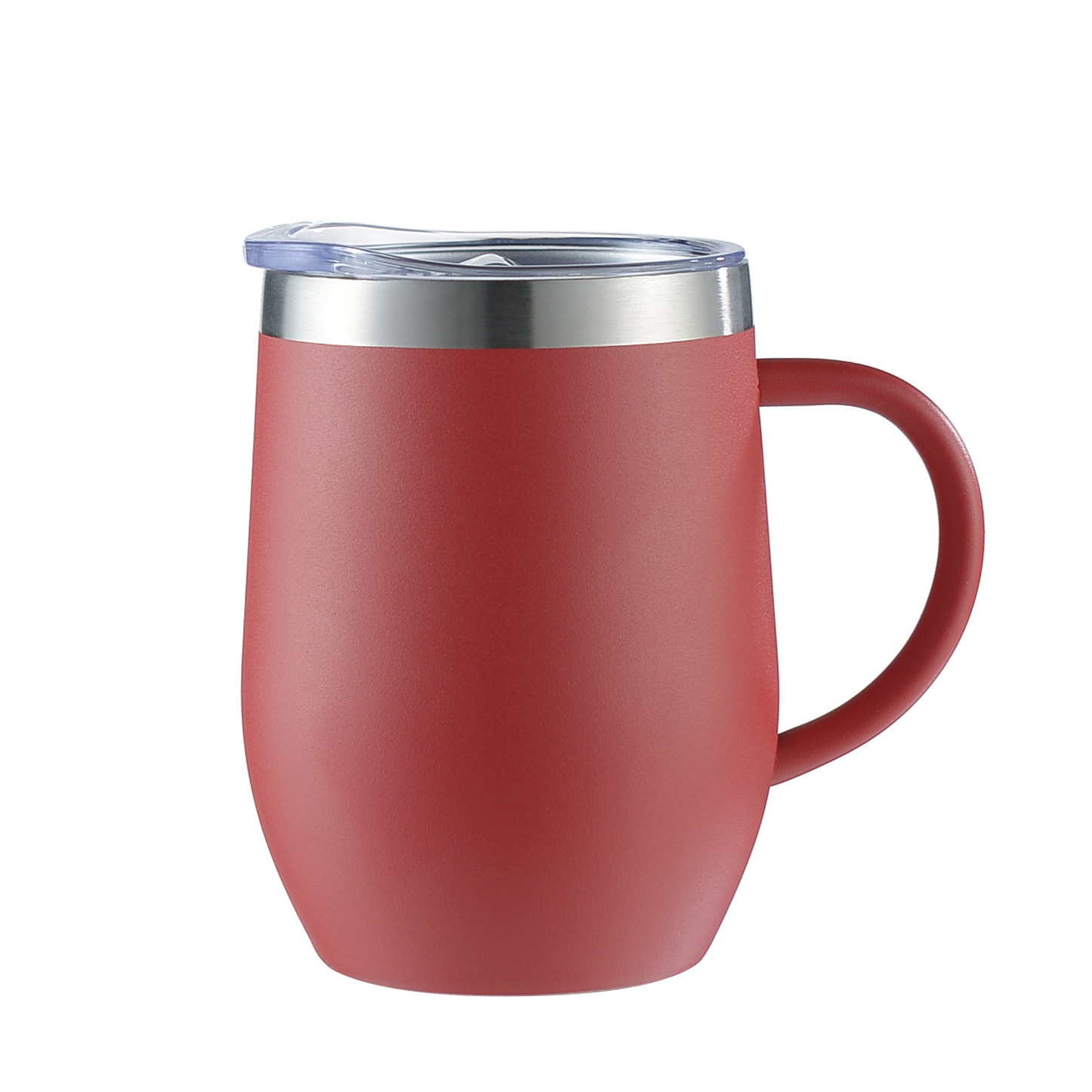 U-Shape Double-Layer Insulated Stainless Steel Tumbler with Lid 12oz